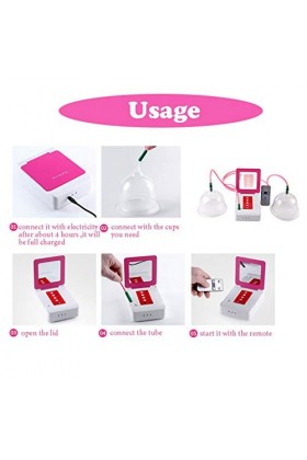 GUTYRE Dispositif Damélioration du Sein, Dispositif De Soin du Sein À Double Tasse, Pompe À Vide Damélioration du Sein, Ven