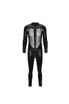 KRIDDR Catsuit en Cuir Verni pour Hommes, Lingerie Brillante, Prisonnier, Cosplay, Costume de Spectacle en boîte de Nuit