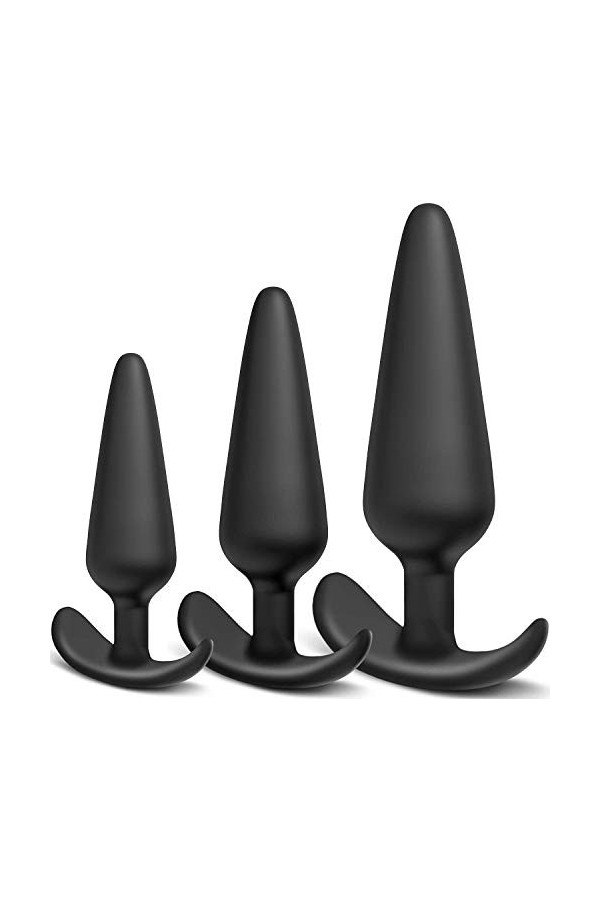 SieHam 3Pcs Ànâl Plúg Débutants Silicones Set - Jeux de Rôle - Meilleure Idée Pour Coffret Cadeau de Coeur,Jouets Stimulateur