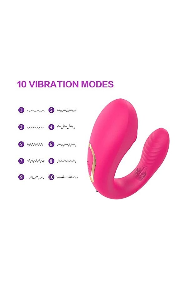 Vibromasseur Pour Femme,10 Modes Vibration Silicone Ultra Puissance et Chauffage,Vibrateur Sexual Stimulateur Clitoris et Pun