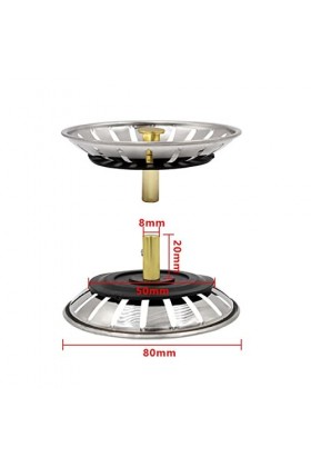 Acier Inoxydable Remplacement crépine Cuisine Bassin deau évier égouttoir crépine Lixiviation Panier Bouchon de déchets Bouc