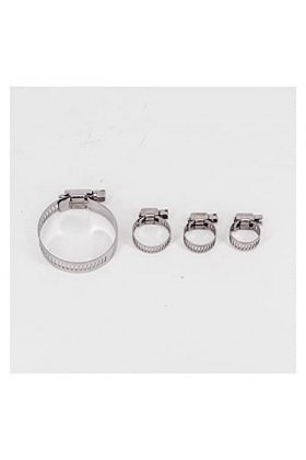 Matériau en acier inoxydable 5 pièces collier de serrage 6-12mm 1/4 "3/8" 304 pince à ressort à vis sans fin en acier inoxyda