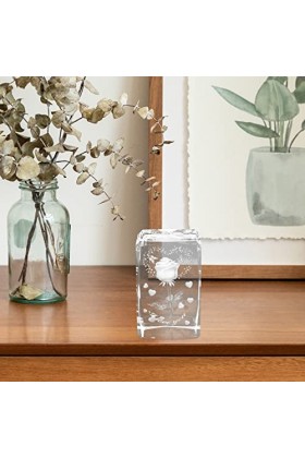 PRETYZOOM Ornements En Cristal Presse Papier Cristal Rose Stuffers Ornement De Fleur De Cristal De Verre Décoration De Table 