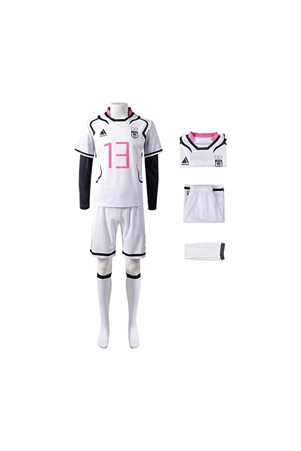 Foanja Blue Lock Déguisement Adulte Cosplay Anime Football Club SAE Itoshi Ryusei Shido Mouvement Uniforme Hauts et Shorts Ch