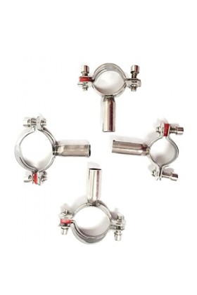 Support de tuyau de plafond mural en acier inoxydable 140mm 5.5 "support de suspension de tuyau pince de Support pince suppor