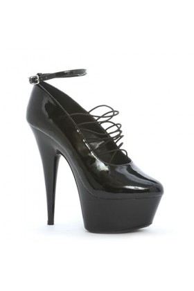 PROMI Talon Aiguille Talons Hauts Chaussures pour Femmes De 15 Cm À Talon Fin Et À Tête Ronde-Black||34