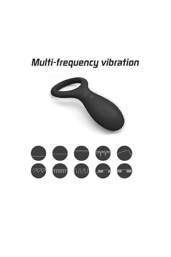 Anneau Vibrant ＰéNIS pour Homme Couple Silencieux Silicone Anneaux Ｐenien Homme Vibrant Ｍasculin, Ｖibroｍasseur Ｃlitoridien Ｖ