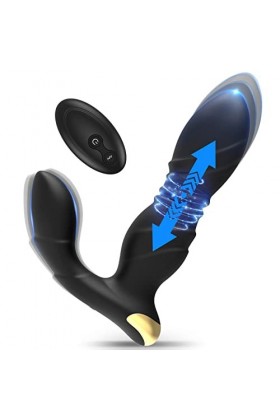 Plúg Anàlé Vîbrant électriques Plúg Ànâlé Ðiḷatation Vîbrant Sans fil, Fémmé Débutant Masseur 10 Modes Rechargeable par USB 1