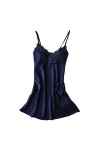 Robe de nuit pour femme Sexy Col en V Chemise de nuit Mode Sexy Dentelle Sous-vêtements Robe Dormir Vêtements pour femmes Bre