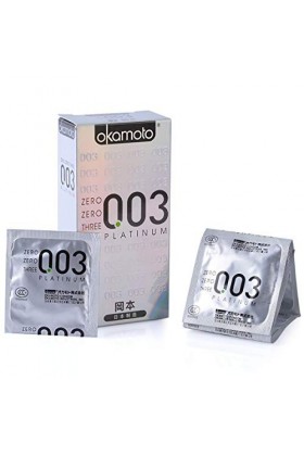 Okamoto 003 Platinum Lot de 30 préservatifs Guinness World en latex fin