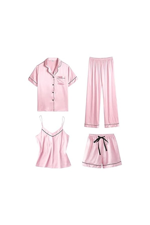 Pyjamas Femme Uni en Coton Sexy Chemise de Nuit Vêtements de Nuit Bandoulière Réglable Robe Respirant Sleepwear Vêtements de 