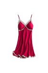 Vêtements de nuit pour femme - Col en V - Vêtement dintérieur - Pyjama - Jupe - Ensemble chemise de nuit pour femme - Bretel