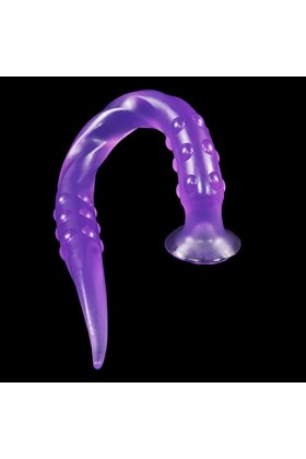 Jouet de relaxation granule de massage des bosses extra-long fileté en 4 couleurs et 3 tailles,Violet,L