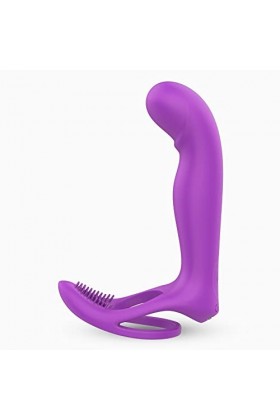 Double Penetration Double anneaux pénis Vibrant Rêtardemént Anneau pénis Silicone anneau Bague Sexe Retard Anneau