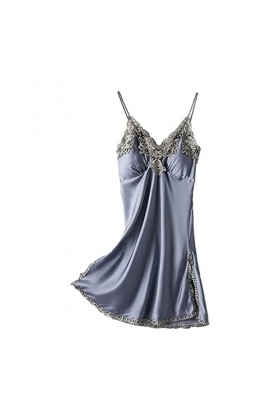 Ensemble de lingerie sexy en coton pour femme, gris, M