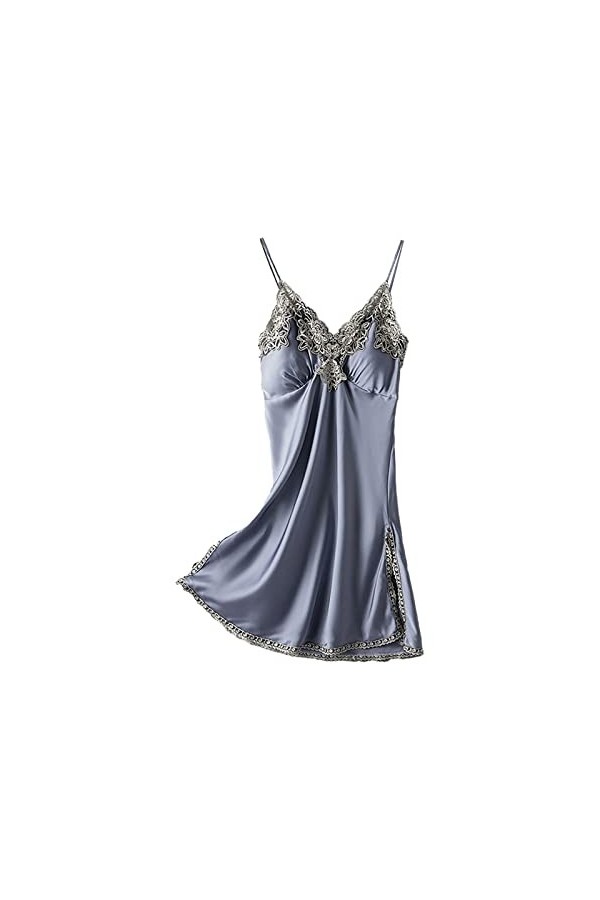 Ensemble de lingerie sexy en coton pour femme, gris, M