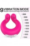 Double Penetrateur Couple Cockring Silicone Durable Sèxtôyse Plaisir T-Shirt avec Étanche pénien Anneau Double pour M-asseur 