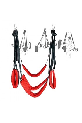 HytTer Balançoire À Suspension Réglable, Coussin de Confort Triple Large, Accessoires de Suspension pour Balançoire DIntérie