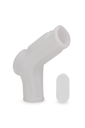 Manchon de pénis pour homme et testicules vibrant strié Everest - etui penien - extenseur prolongateur rallonge pénis