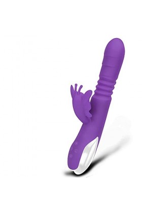 Gode Vibro-Masseur Va Et Vient Gros Gő?Vîbr?n?e Telecommande Mǎssēur Silēncieux,Ricǎrica USB,USB Rechargeable