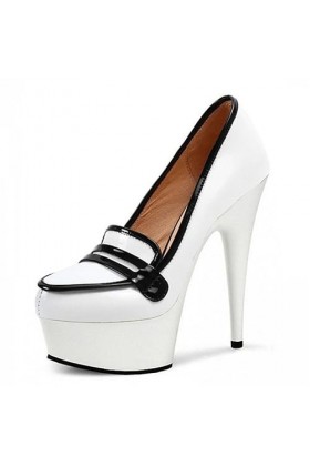 PROMI Talon Aiguille Talons Hauts Chaussures pour Femmes À Talon Fin Et À Tête Ronde De 15 Cm-Black||44