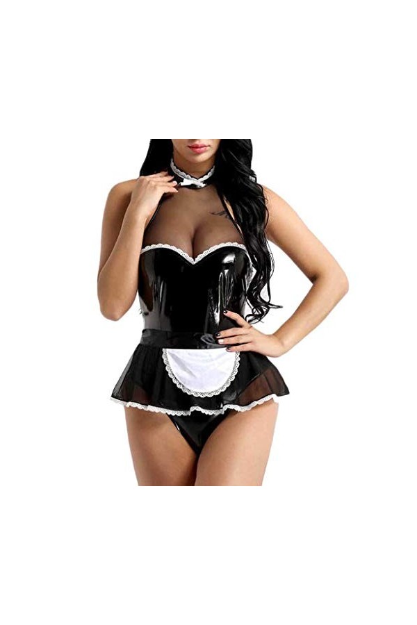 LKRSEEF Ecoliere Deguisement Adulte Sexy Coquin Secrétaire Ensemble Ménage Pute Maid Dress Coquine Hot Hot Hard Outfit Hallow