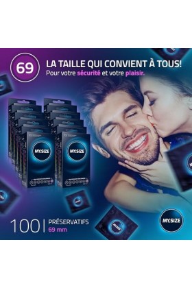 Préservatifs MY.SIZE taille 1, 69 mm, 100 pièce, pack de valeur MEGA