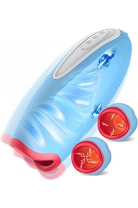 Cup Masturbation Cup Māştừrbateừr Homme Electrique Va et Vient Vibrant,Interactive Intelligente, Succion Orale, Silicone Māşt