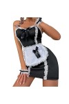 LKRSEEF Ecoliere Uniforme Adulte Sailor Coquine Hot Ménage Soubrette Unique Érotique Maid Dress Soubrette Babydoll Outfit Tra