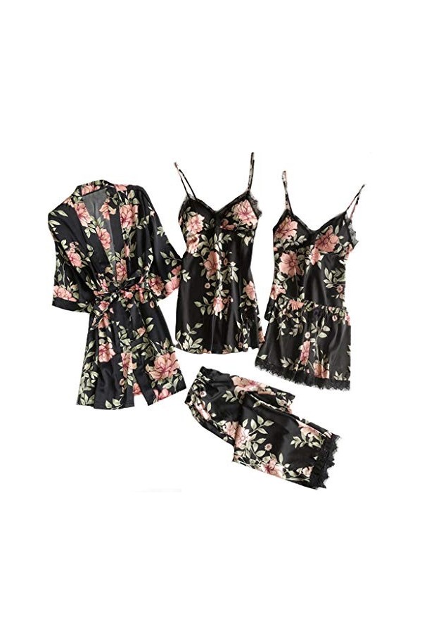 HANXIULIN Vêtements de nuit femmes coton chemise de nuit sexy chemise de nuit vêtements de nuit dentelle décoration chemise d