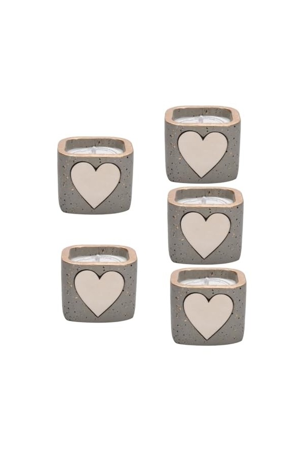 Gatuida 5 Pièces Bougie Ciment Parfum Soja Mélange De Légumes Cire