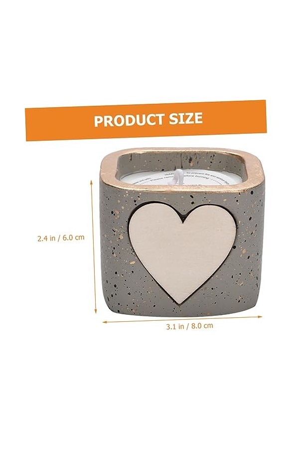 Gatuida 5 Pièces Bougie Ciment Parfum Soja Mélange De Légumes Cire