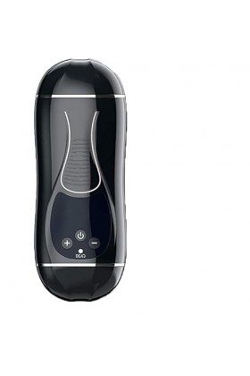 Cup Mastürbateur Electrique Homme Automatique Va et Vient Vîbrant sucěur, œuf Masculîn Rěãlîste SîlîcônE Bouche Tête Simulati