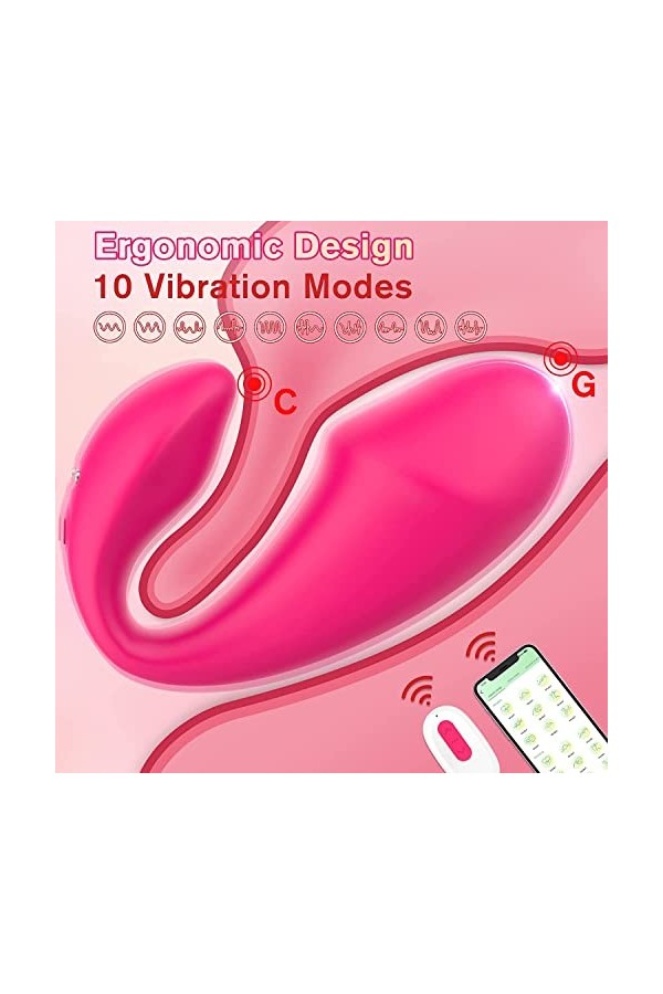 Sextoyse Plàisîr Cõuple Vibro Mini òeuf Vibrômasseur Femmes avec App à Distance Vîbranteur Telecommande sans Fil Silicøne Mas