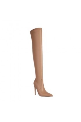 WOkismD 12CM/4.72IN Bout Pointu Stiletto Sexy Sur-Le-Genou Bottes Élégant Femmes de Discothèque Bottes Haut Genou Pole Danse 