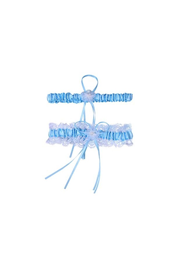 OwKay Belt 1 Paire de Porte-Jarretelles de mariée en Dentelle, Anneau de Cuisse, Bande de Jambe Florale pour fête de Mariage 