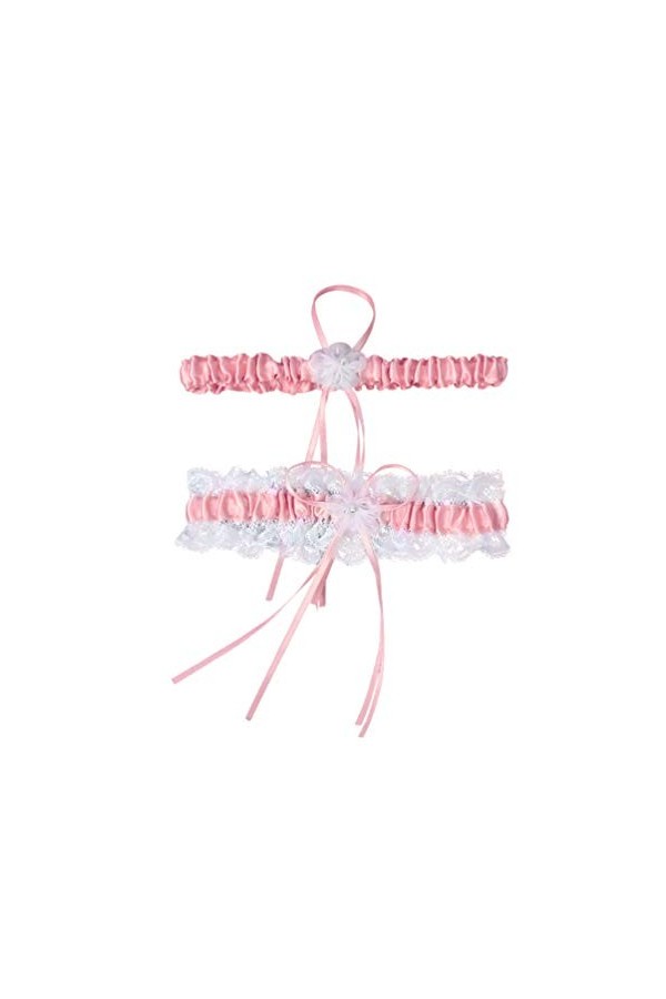 OwKay Belt 1 Paire de Porte-Jarretelles de mariée en Dentelle, Anneau de Cuisse, Bande de Jambe Florale pour fête de Mariage 