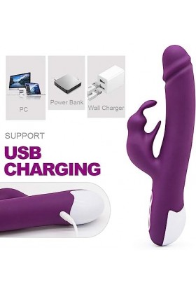 HytTer Jouet Vibromasseur, Vibromasseur Fémmé Nouvellement Amélioré À Double Usage Avec 10 Vitesses Jouet Lécher Plaisir, Vib