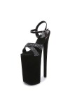 EXECAB Talons hauts 26CM, Sandales imperméables à plateforme ouverte, Party Wedding Pole Dance Shoes, Buckle Strap High Heel 