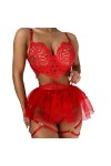 LKRSEEF Pute Deguisement Femme Babydoll Érotique Unique Ensemble Mini Soubrette Coquine Hot Lingerie Maid Ecoliere Tablier Bu