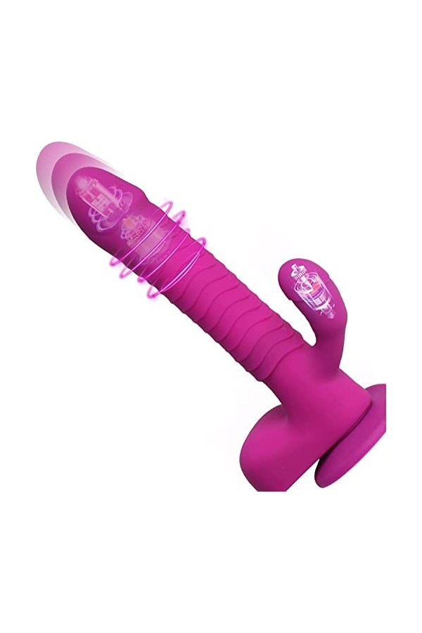 Godes pour Femme Realiste Penis Va Et Vient Ventouse,Godemichet Silicone Souple pour Homme Anale Canne de Massage,Peau Godemi