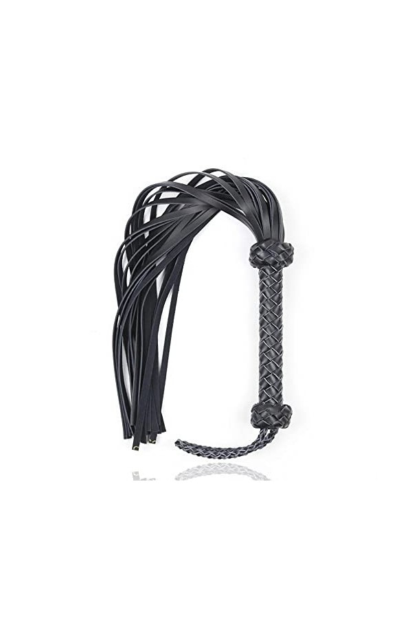 Nouveau type tressé gland en cuir fouet doux fouet jeu fouet