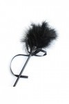Noir Fouet Plume Tickler Stimulant Fouet en Cuir