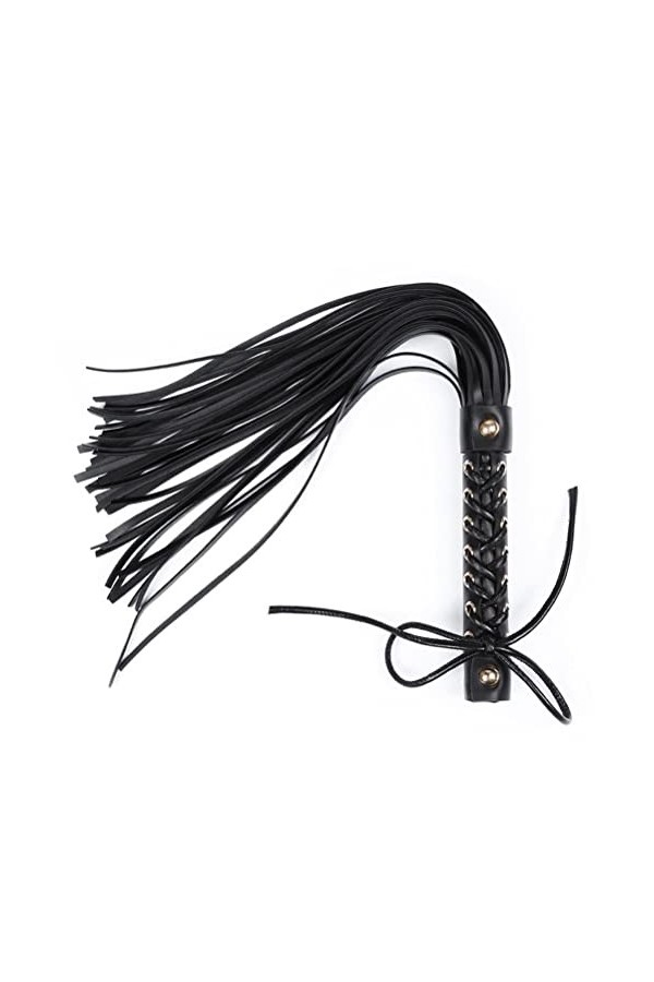 chenyesun Fouet en Cuir Cravache Fouet Flogger Fouet équitation Cravache Flirt Noir Fouet Flogger Fessée Plaisir pour Couple 