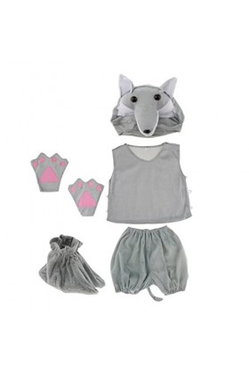 Oshhni Ensemble de Déguisement Animal pour Enfants - Costume Loup pour Fête dHalloween