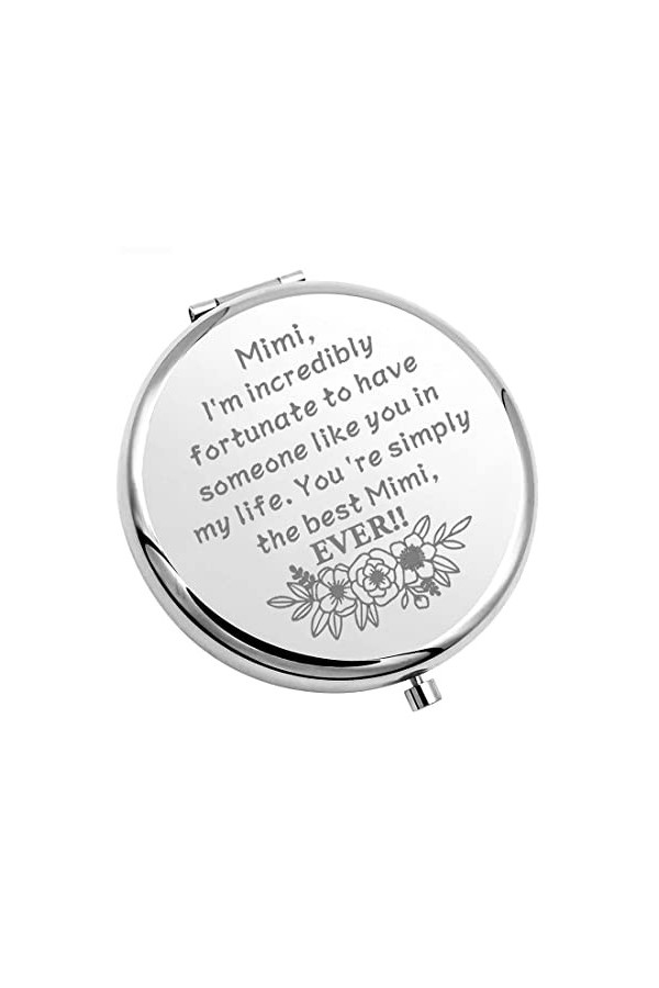 Miroir de maquillage compact Mimi - Cadeau pour la fête des mères - Cadeau de la part dune petite-fille - Cadeau apprécié po