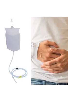 PENO Sac de Nettoyage du CôLon 2L Sac de Nettoyage du CôLon en Silicone pour Lavement Nettoyant de Voyage