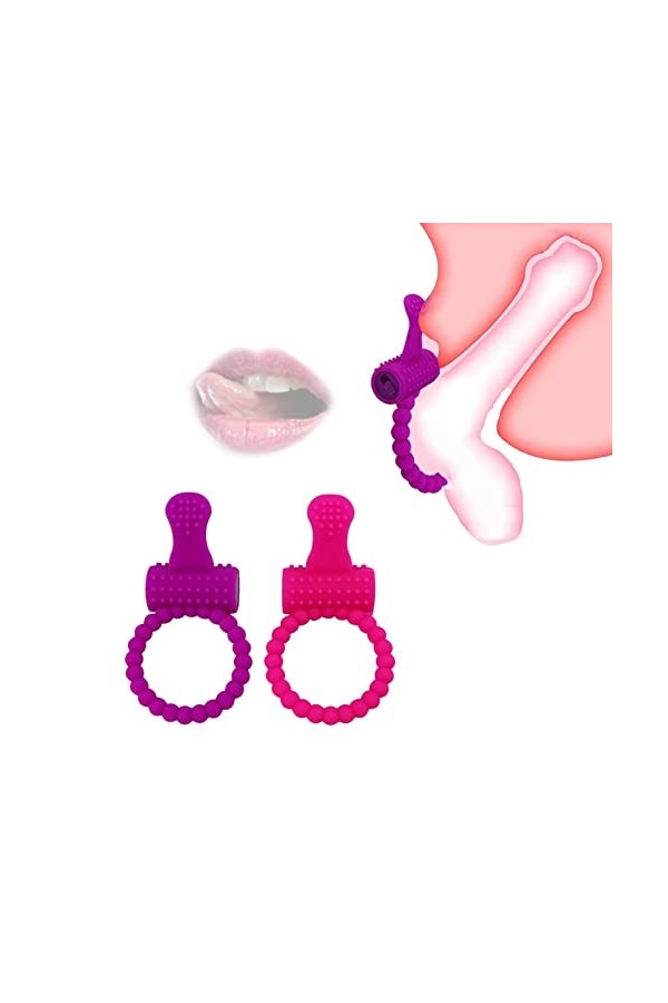 Anneau vibrant pour le plaisir des hommes (2pcs)