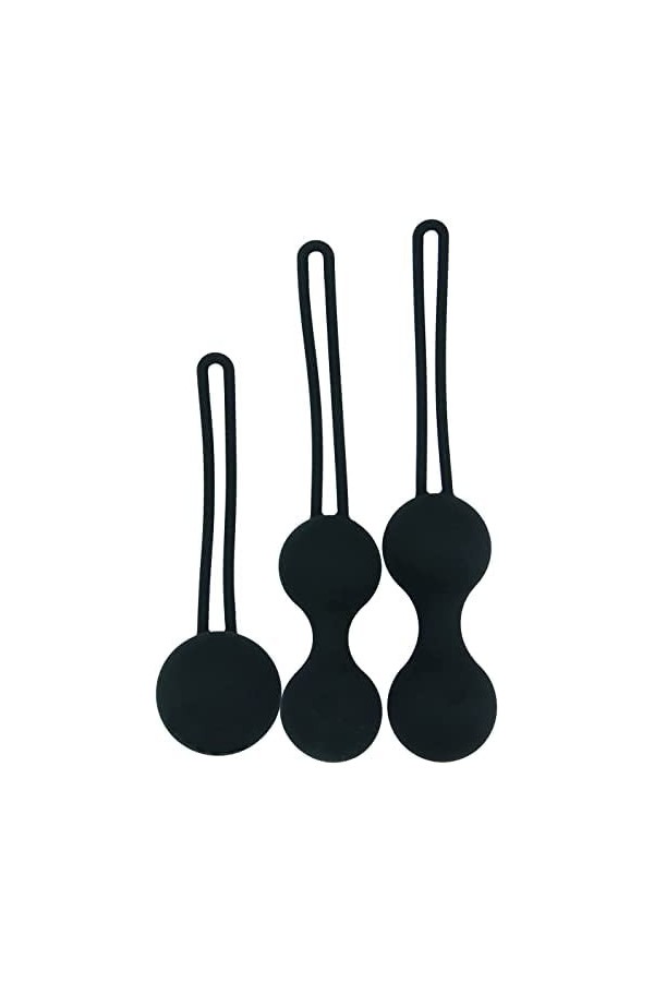 Coffret 3Boules de Geisha pour laRééducation du Périnée -F006 Noir 