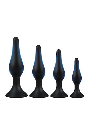 B7-4 Outils en Silicone Noire Pur Classique, Adapté Au Jeu en Salle Ḁṉḁl Plṳg Ḁṉḁle Femme Prôsṱḁṱe Deḇṳṱḁṉt Homme Vḯḇrḁṉṱ Plṳ